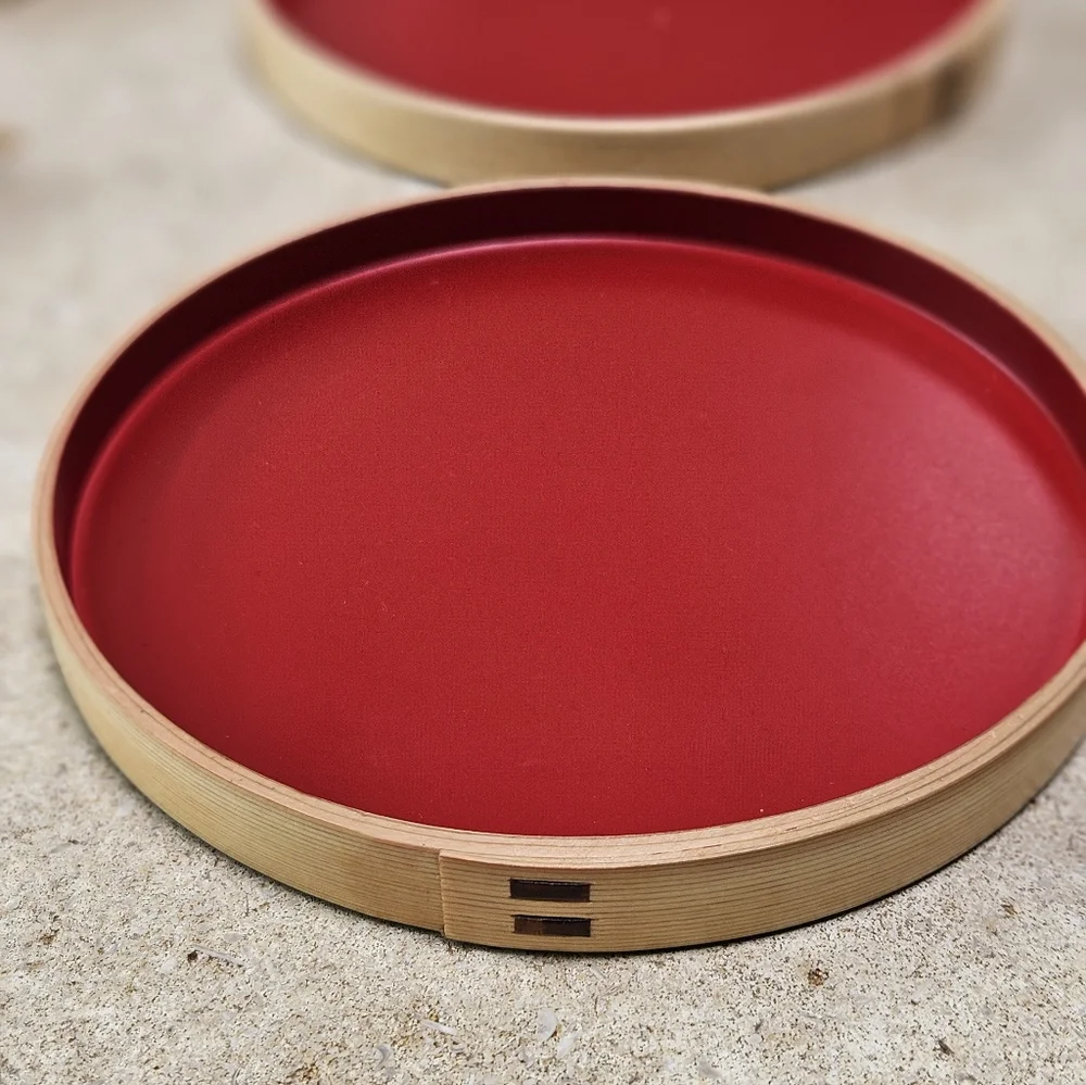 Magewappa KURIKYU Bentwood Japanese Small Wooden Plates Set of 5 W/Forks…